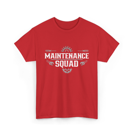 Maintenance Squad Maintenance Worker T-Shirt - Red