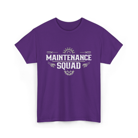 Maintenance Squad Maintenance Worker T-Shirt - Purple