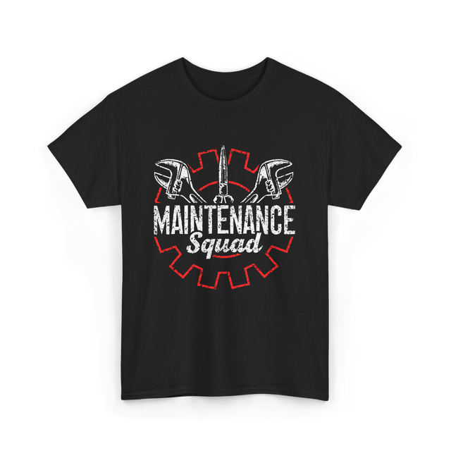 Maintenance Squad Technician Workers T-Shirt - Black