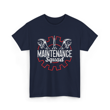 Maintenance Squad Technician Workers T-Shirt - Navy