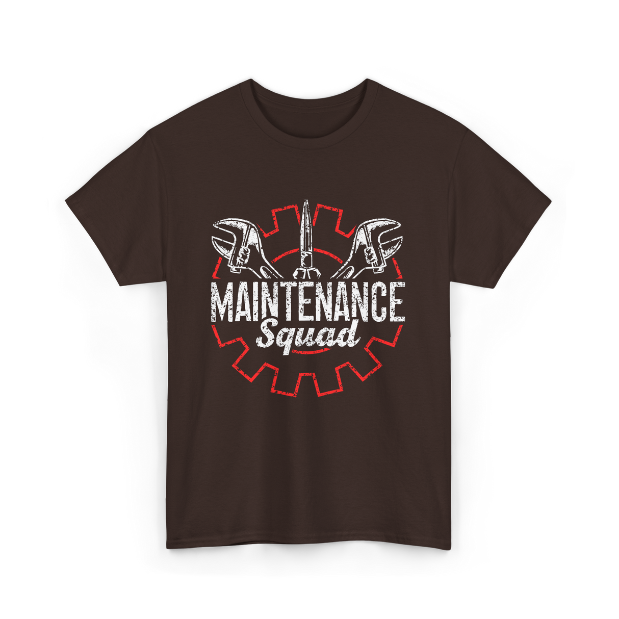 Maintenance Squad Technician Workers T-Shirt - Dark Chocolate