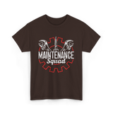 Maintenance Squad Technician Workers T-Shirt - Dark Chocolate