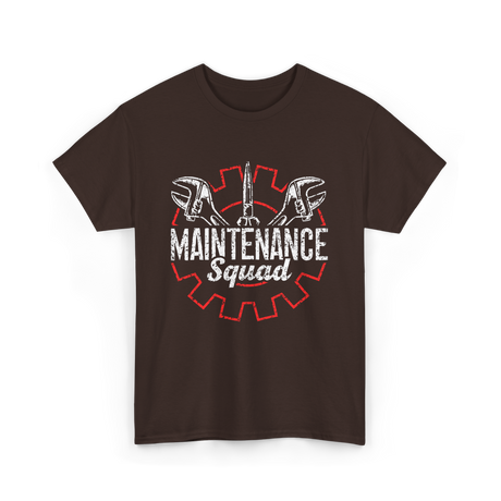 Maintenance Squad Technician Workers T-Shirt - Dark Chocolate