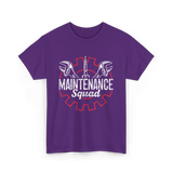 Maintenance Squad Technician Workers T-Shirt - Purple