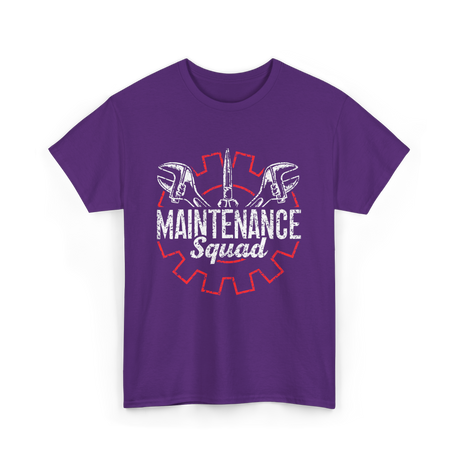 Maintenance Squad Technician Workers T-Shirt - Purple