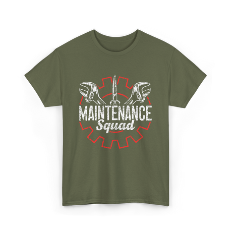 Maintenance Squad Technician Workers T-Shirt - Military Green