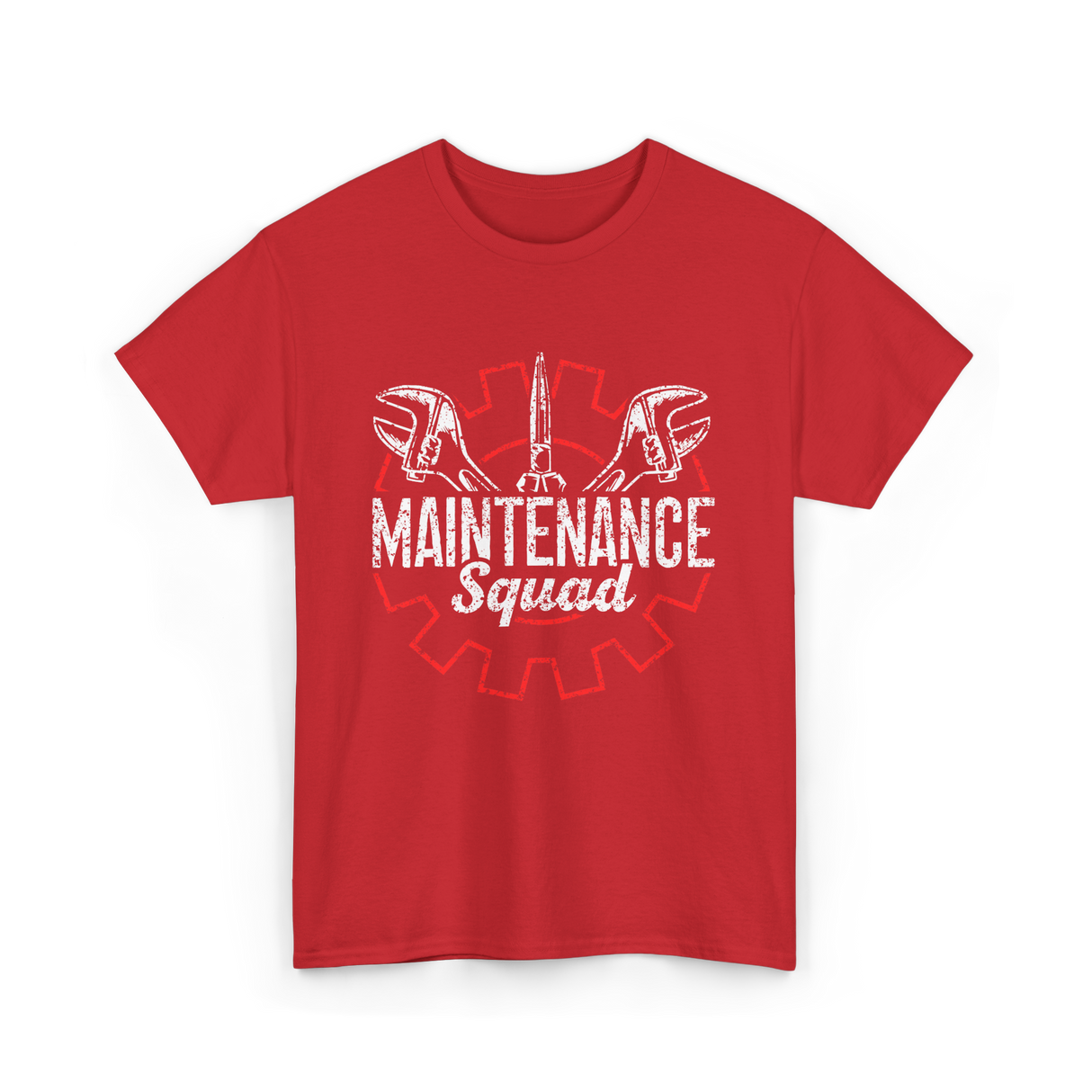 Maintenance Squad Technician Workers T-Shirt - Red