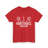 Maintenance Squad Technician Workers T-Shirt - Red