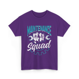 Maintenance Squad Worker Mechanic T-Shirt - Purple