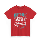 Maintenance Squad Worker Mechanic T-Shirt - Red