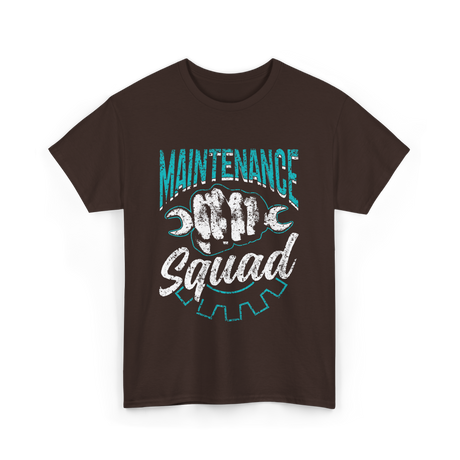 Maintenance Squad Worker Mechanic T-Shirt - Dark Chocolate