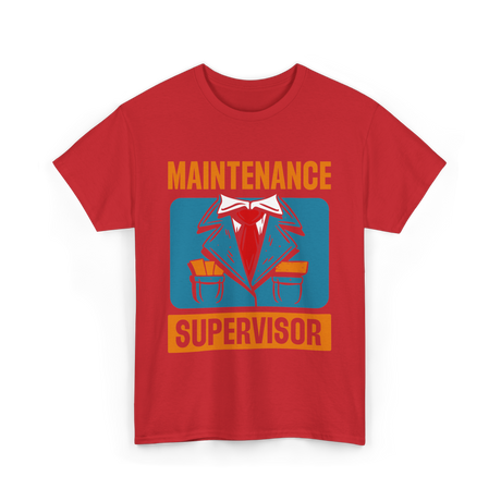 Maintenance Supervisor Maintenance Worker T-Shirt - Red