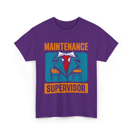 Maintenance Supervisor Maintenance Worker T-Shirt - Purple