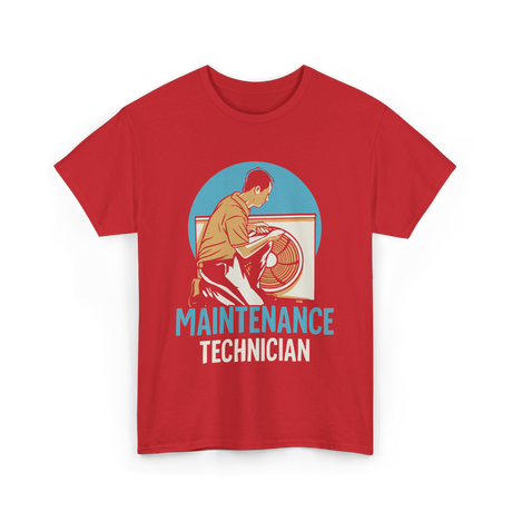 Maintenance Technician Job Technician T-Shirt - Red