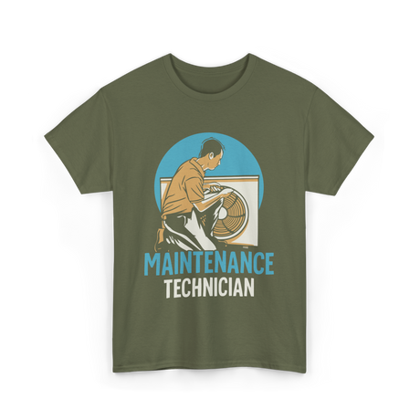 Maintenance Technician Job Technician T-Shirt - Military Green