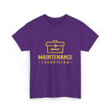 Maintenance Technician Maintenance Worker T-Shirt - Purple