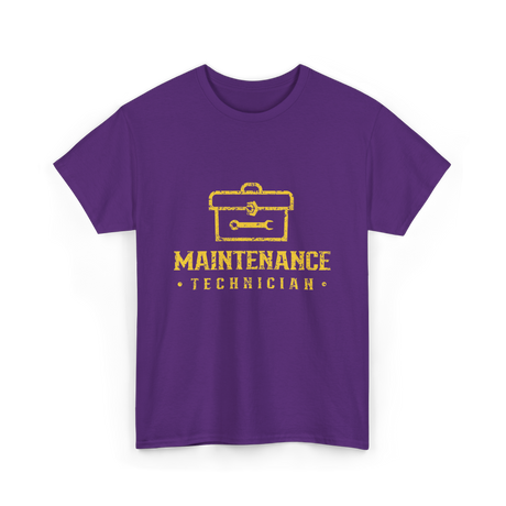 Maintenance Technician Maintenance Worker T-Shirt - Purple