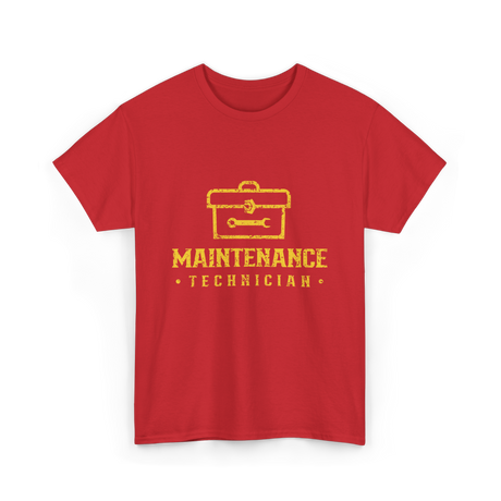 Maintenance Technician Maintenance Worker T-Shirt - Red