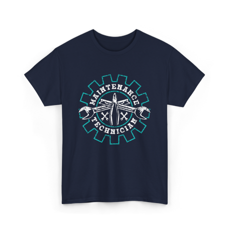 Maintenance Technician Tools Worker T-Shirt - Navy