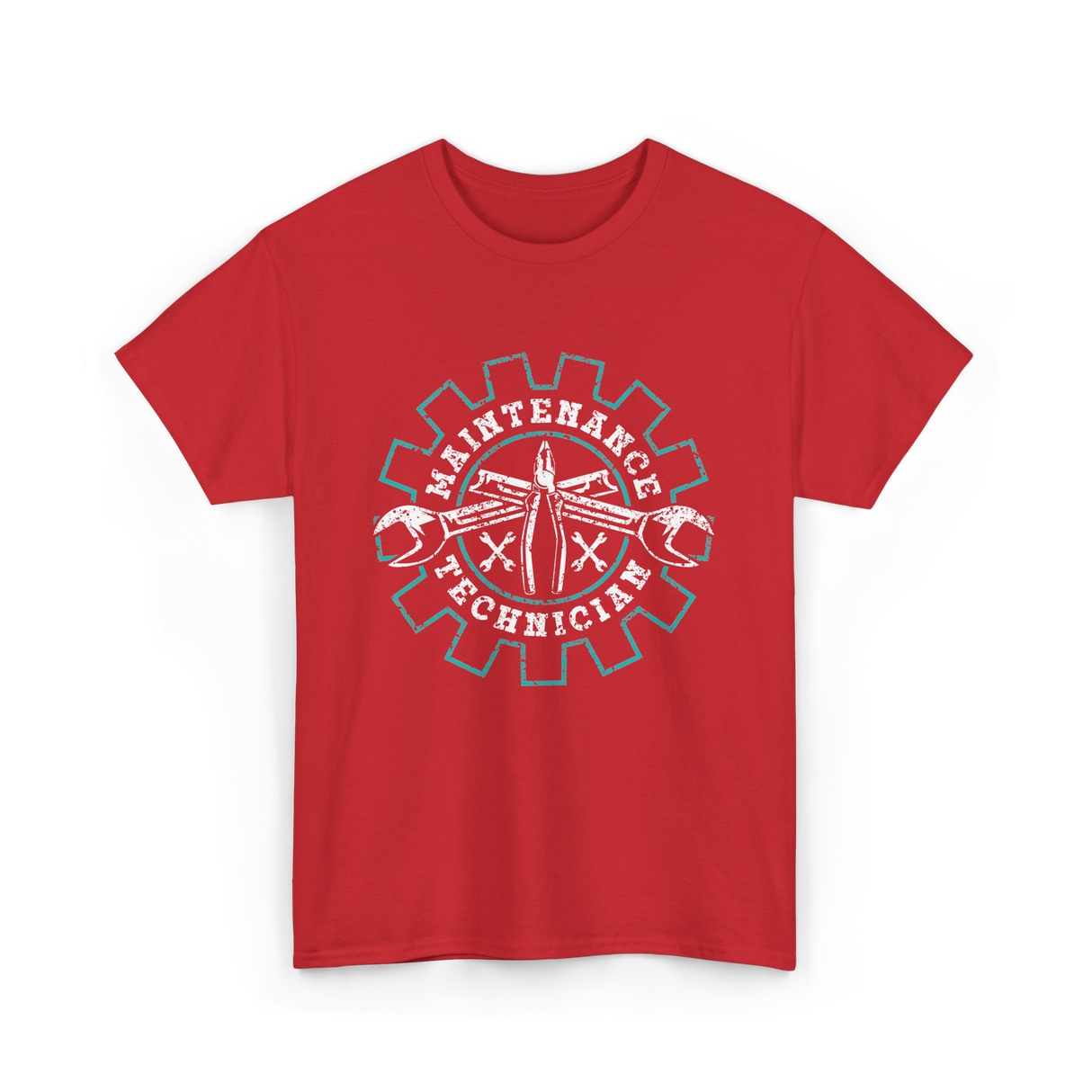 Maintenance Technician Tools Worker T-Shirt - Red