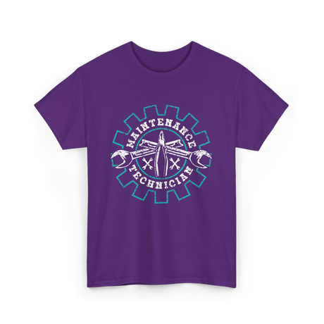 Maintenance Technician Tools Worker T-Shirt - Purple