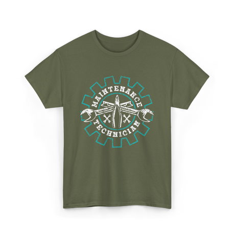 Maintenance Technician Tools Worker T-Shirt - Military Green