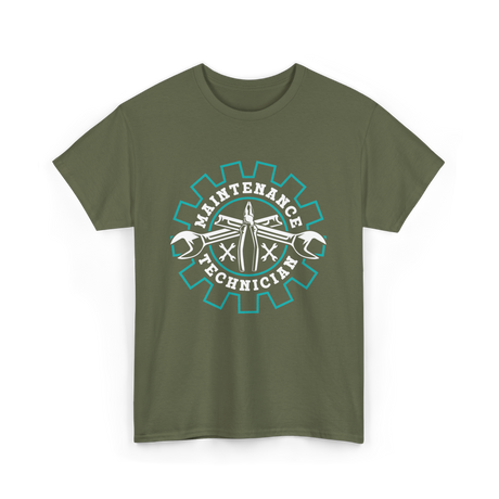 Maintenance Technician Worker Tools T-Shirt - Military Green