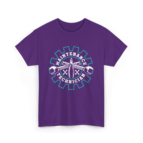 Maintenance Technician Worker Tools T-Shirt - Purple