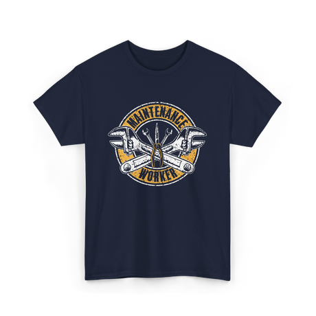 Maintenance Worker Maintenance Technician T-Shirt - Navy