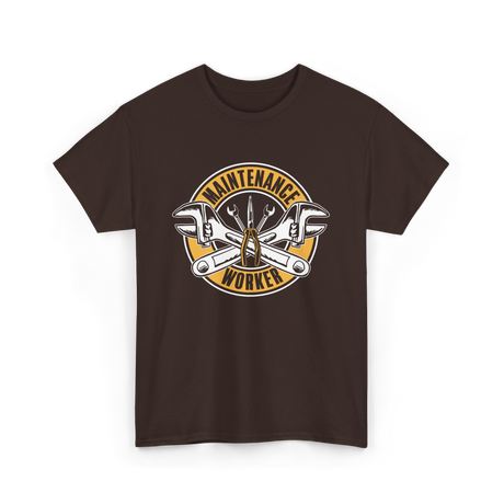 Maintenance Worker Tools Technician T-Shirt - Dark Chocolate