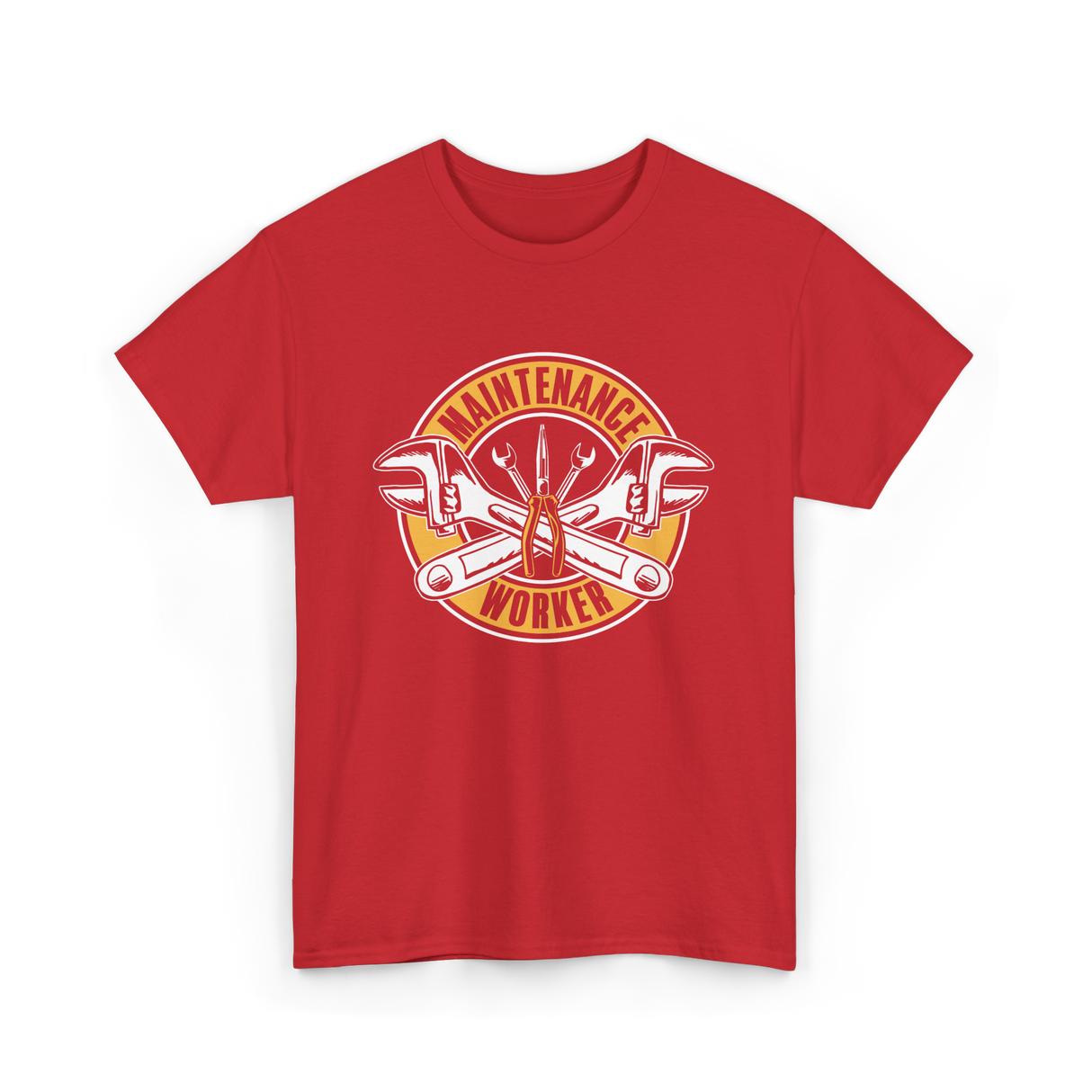 Maintenance Worker Tools Technician T-Shirt - Red