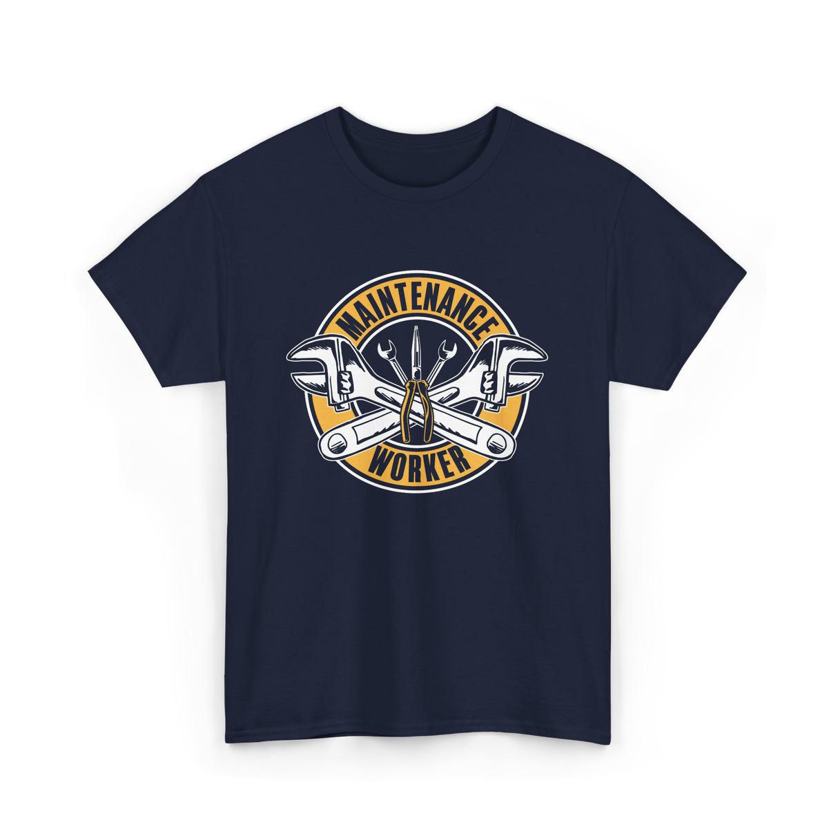 Maintenance Worker Tools Technician T-Shirt - Navy