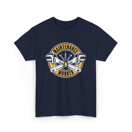 Maintenance Worker Tools Technician T-Shirt - Navy