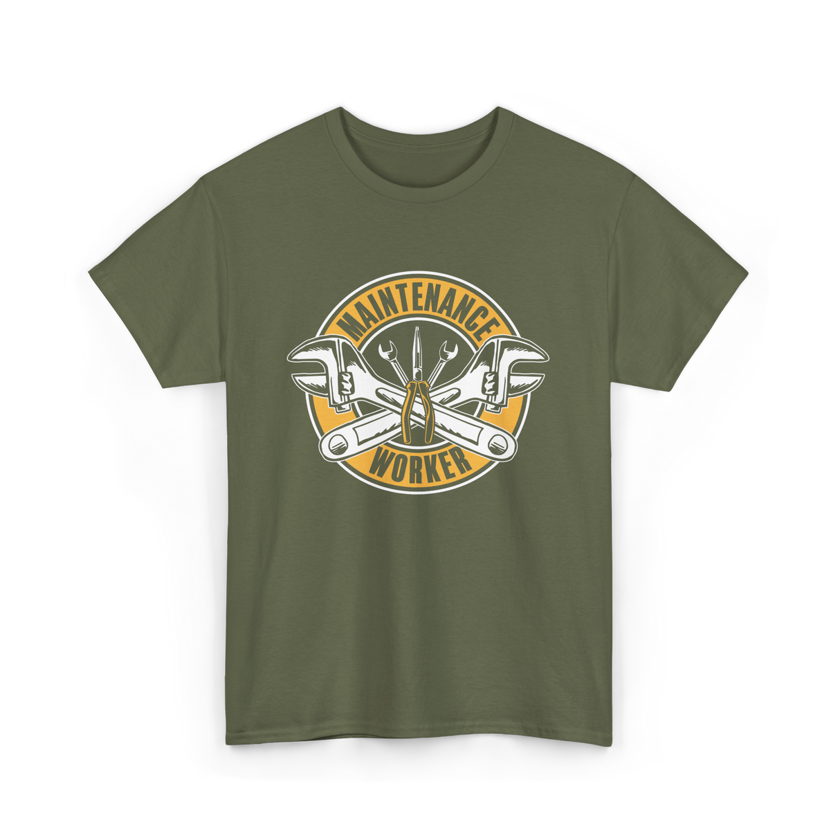 Maintenance Worker Tools Technician T-Shirt - Military Green