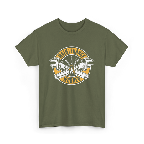 Maintenance Worker Tools Technician T-Shirt - Military Green