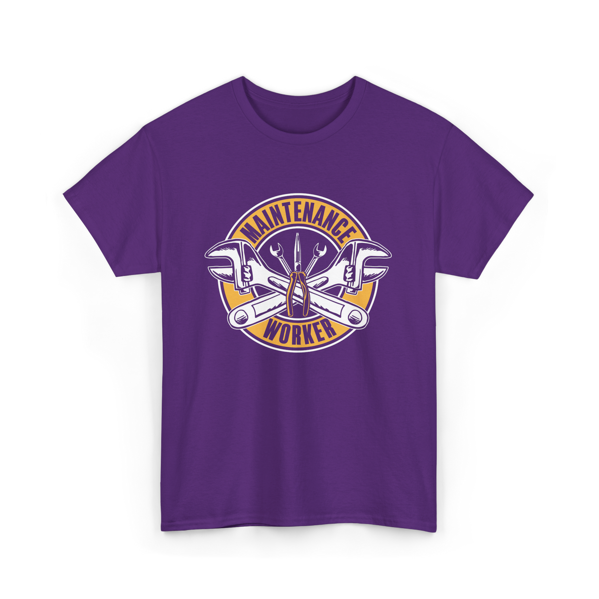 Maintenance Worker Tools Technician T-Shirt - Purple