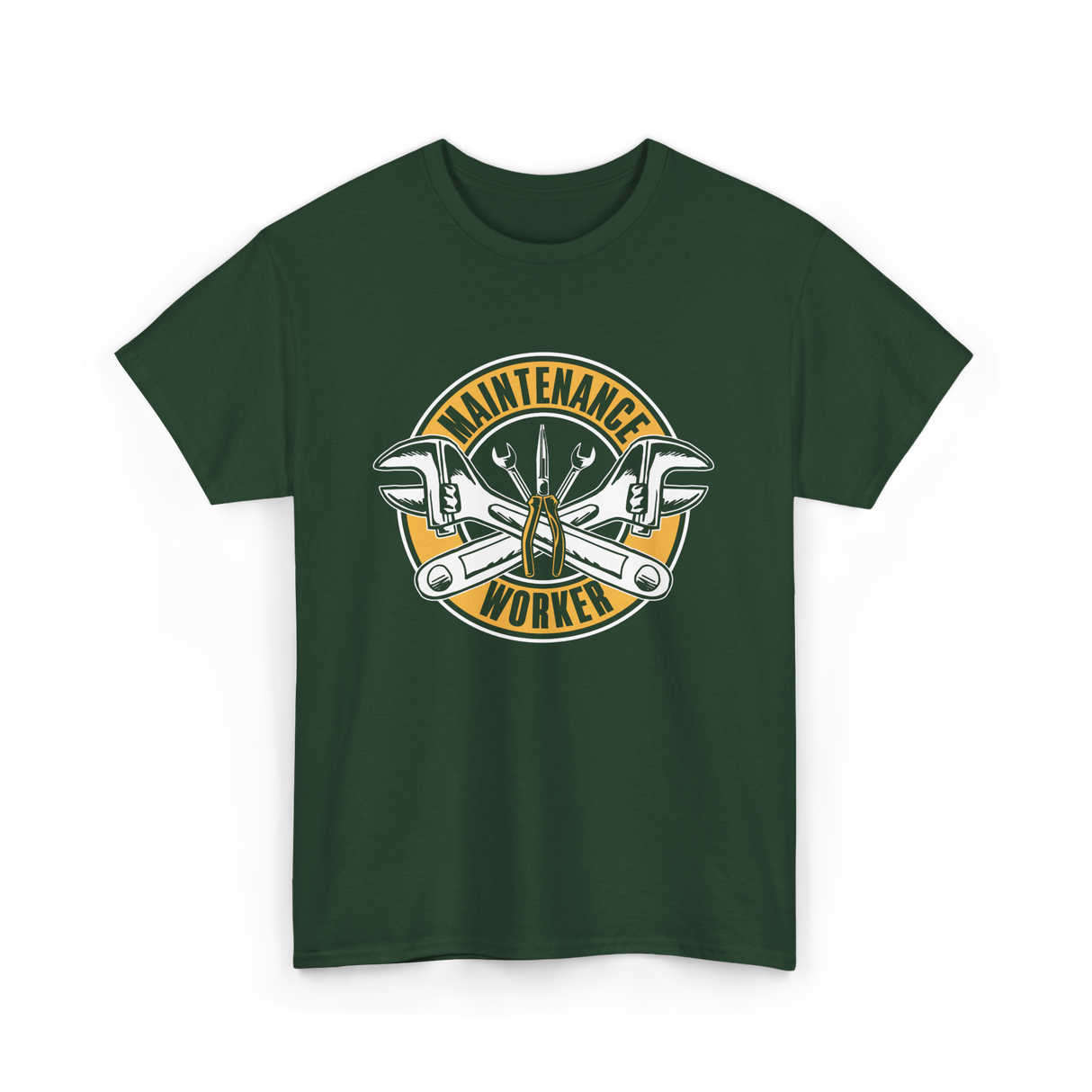 Maintenance Worker Tools Technician T-Shirt - Forest Green