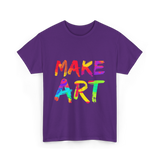 Make Art Artist T-Shirt - Purple