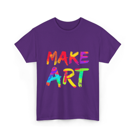 Make Art Artist T-Shirt - Purple