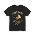 Make Way For The Skiing Boy Skier T-Shirt - Black