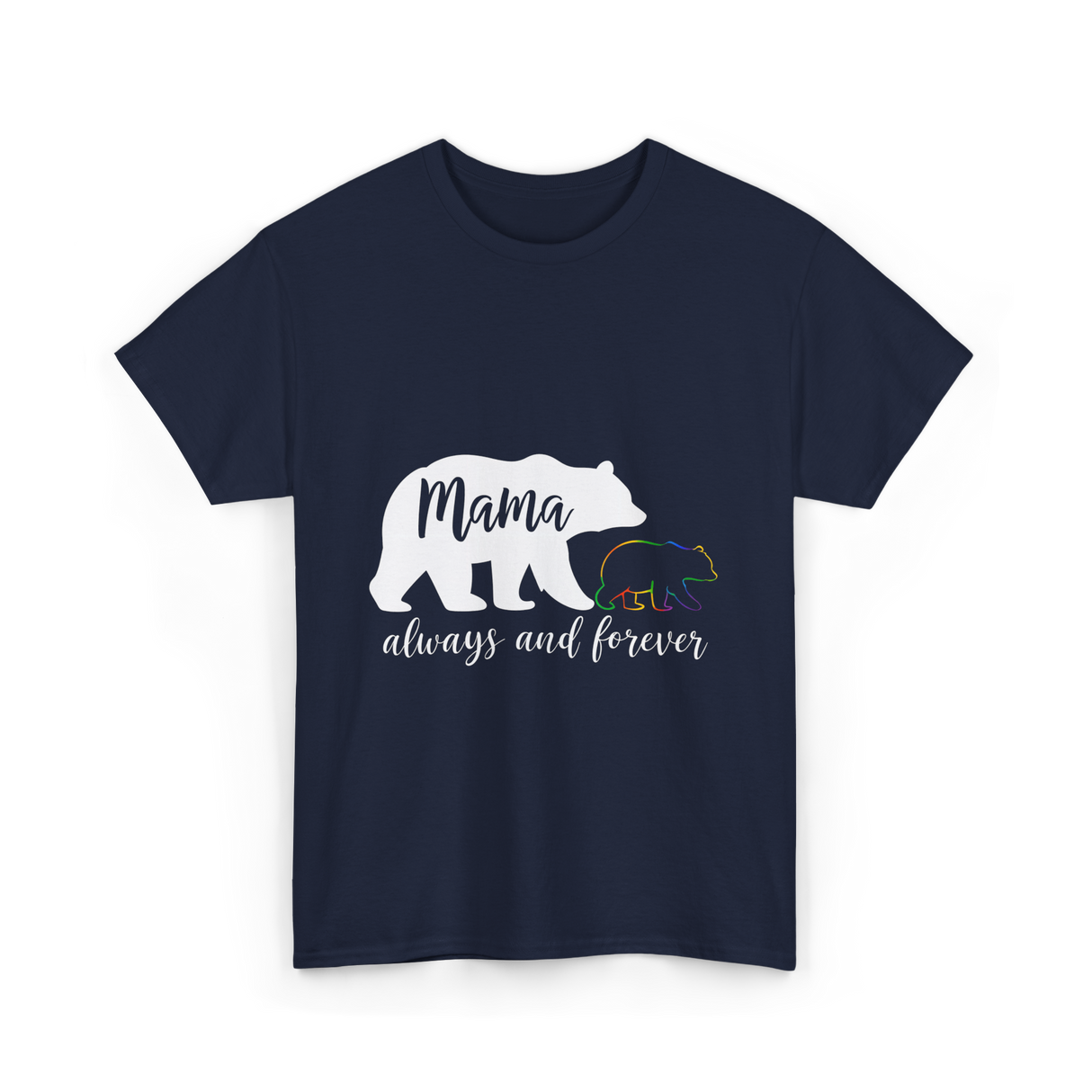 Mama Always and Forever Bear T-Shirt - Navy