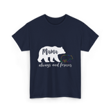 Mama Always and Forever Bear T-Shirt - Navy