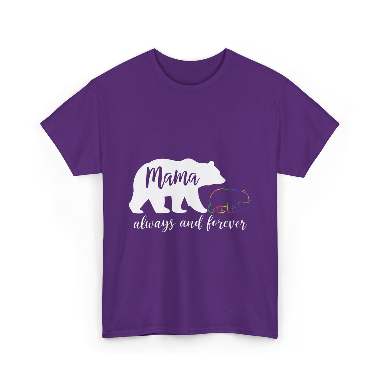 Mama Always and Forever Bear T-Shirt - Purple