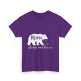 Mama Always and Forever Bear T-Shirt - Purple