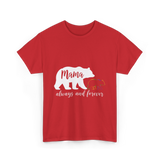 Mama Always and Forever Bear T-Shirt - Red