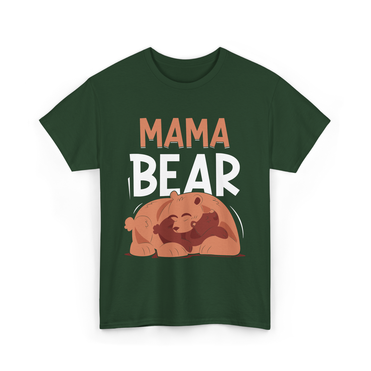 Mama Bear Animal Love Bears T-Shirt - Forest Green