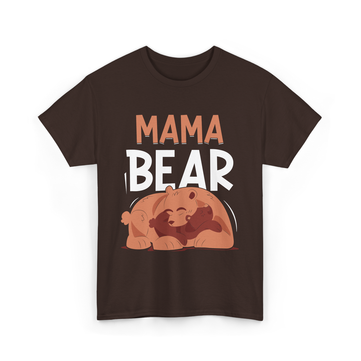 Mama Bear Animal Love Bears T-Shirt - Dark Chocolate