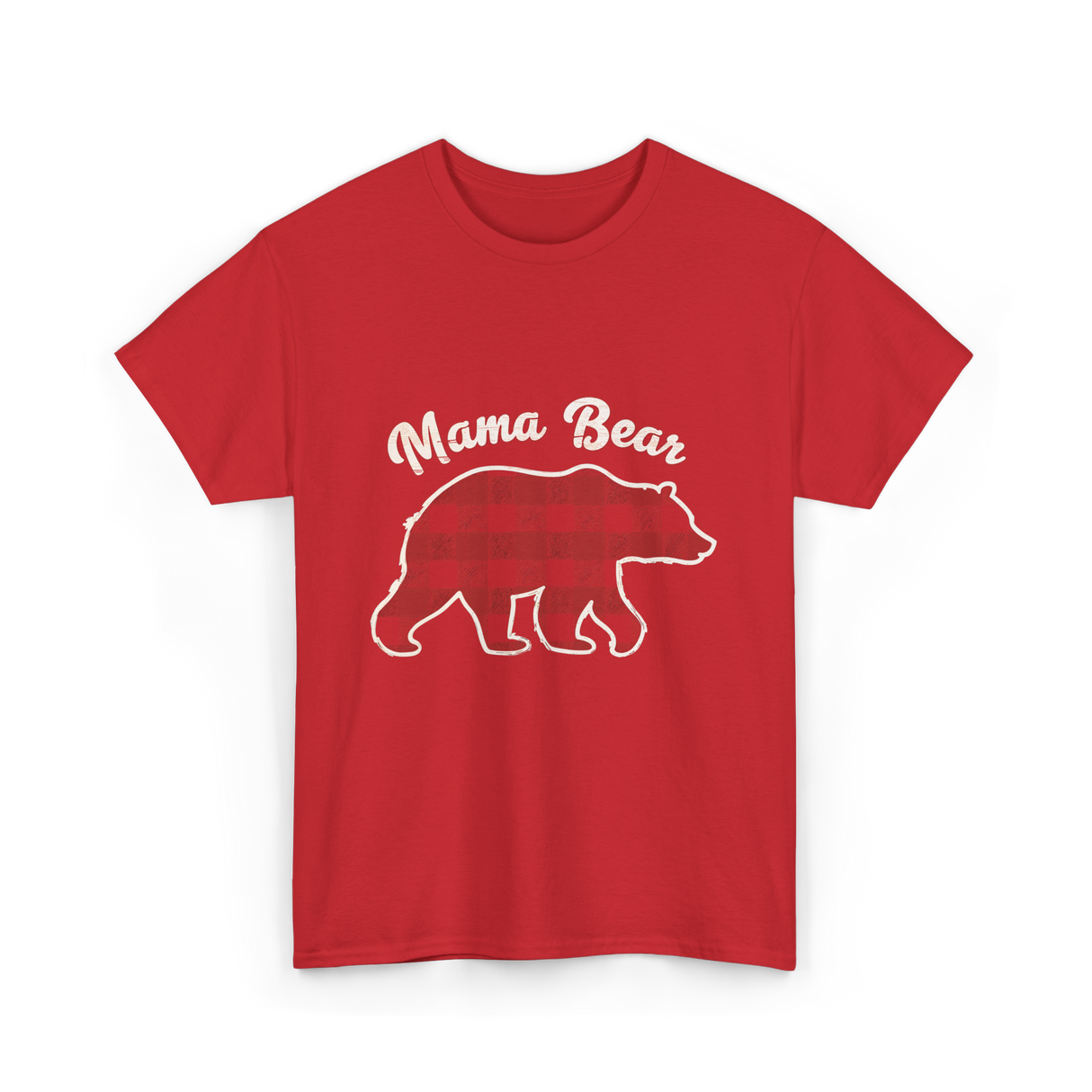 Mama Bear Women Bear T-Shirt - Red