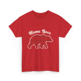 Mama Bear Women Bear T-Shirt - Red