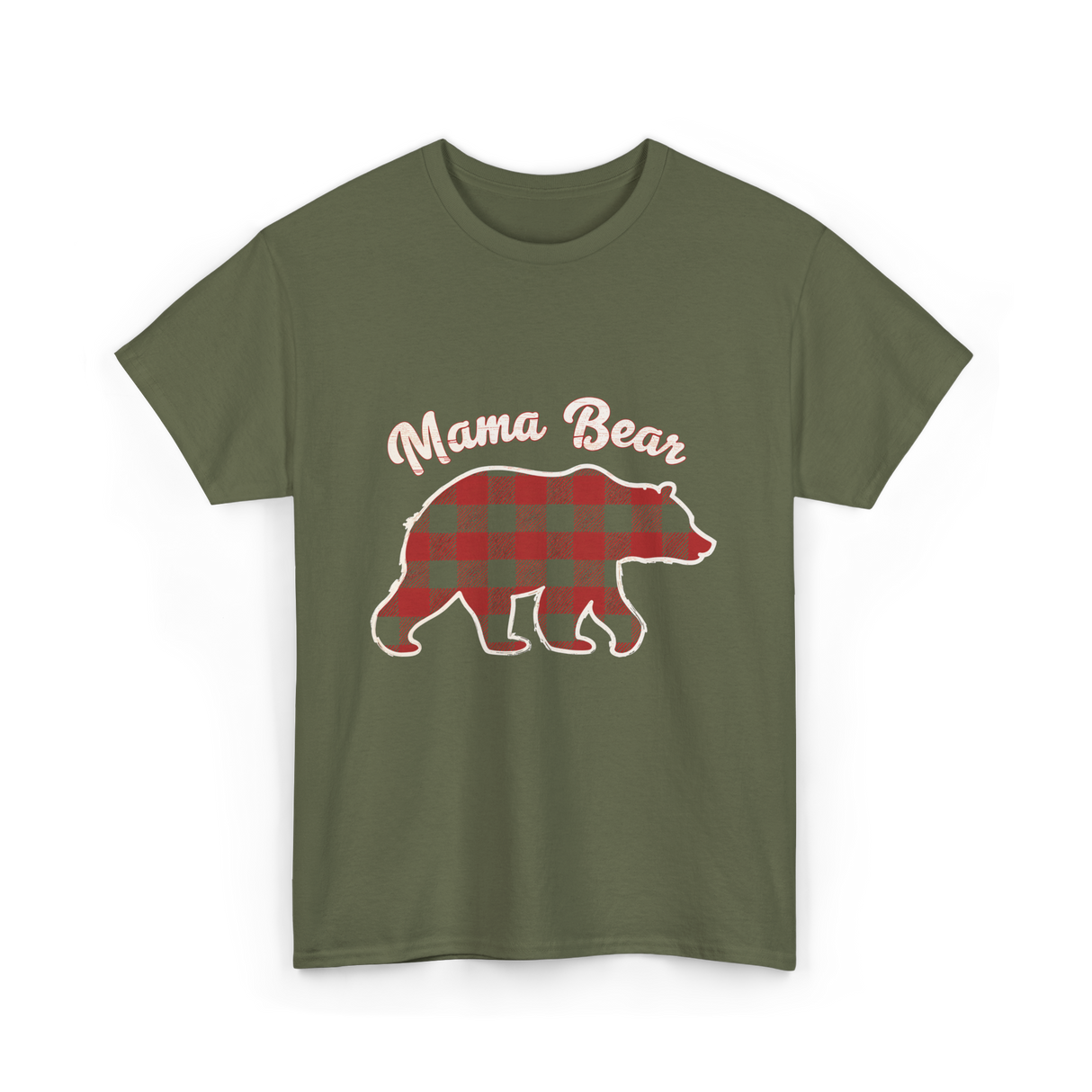 Mama Bear Women Bear T-Shirt - Military Green